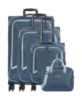 Travelite Corsiica Suitcase set (4 wheels) blue