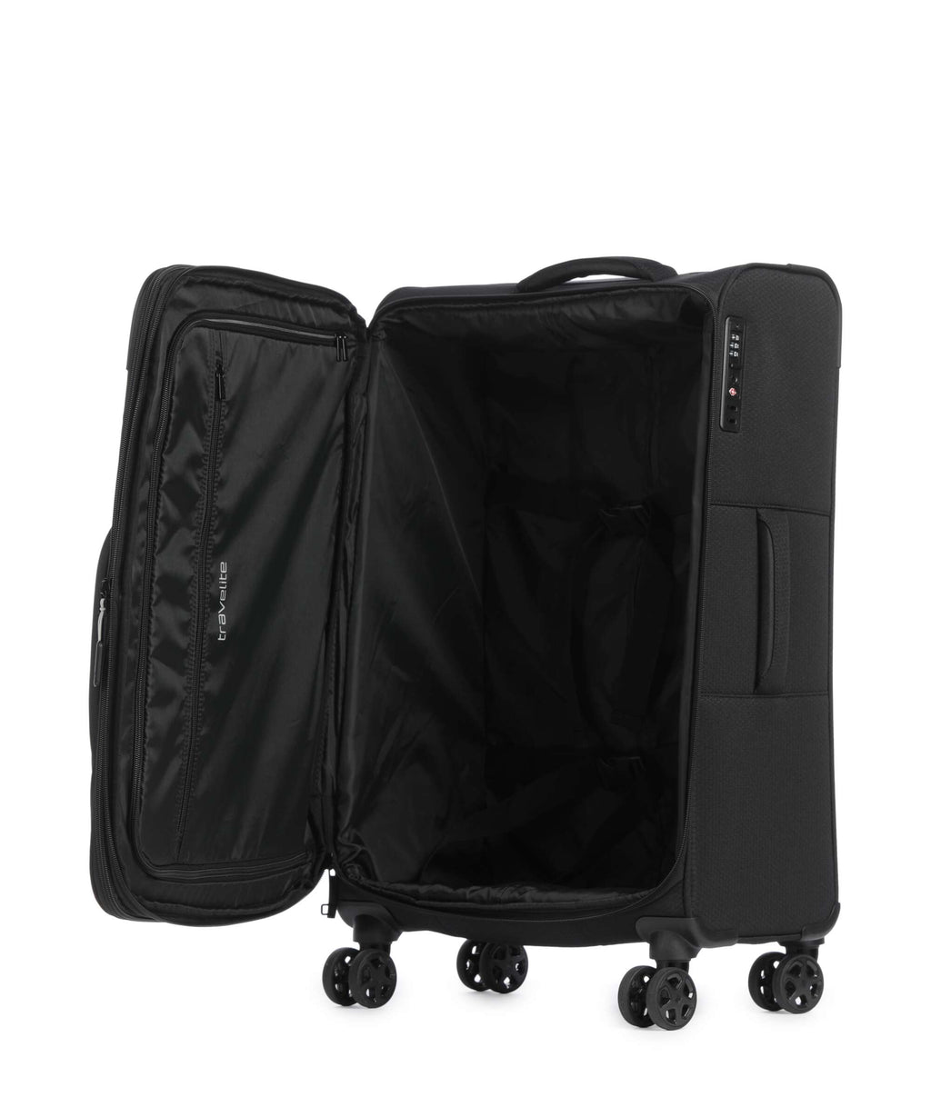 Travelite Kick Off Suitcase set (4 wheels) black