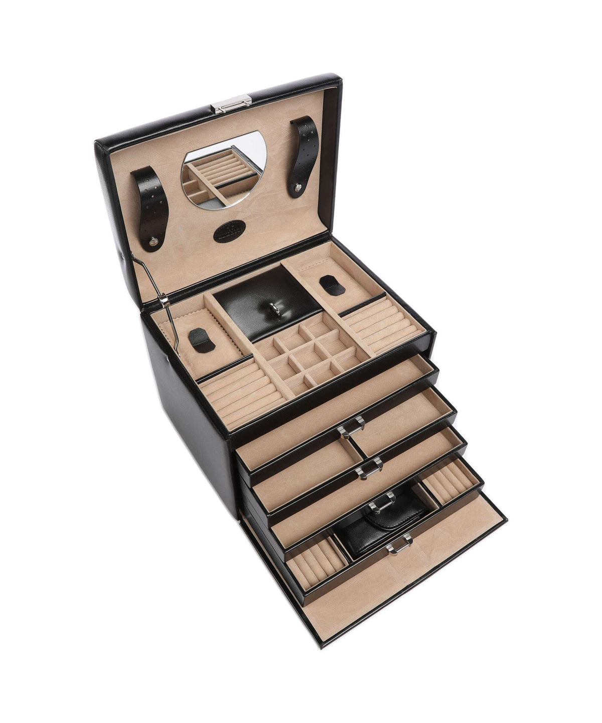 Windrose Merino Jewelry box schwarz