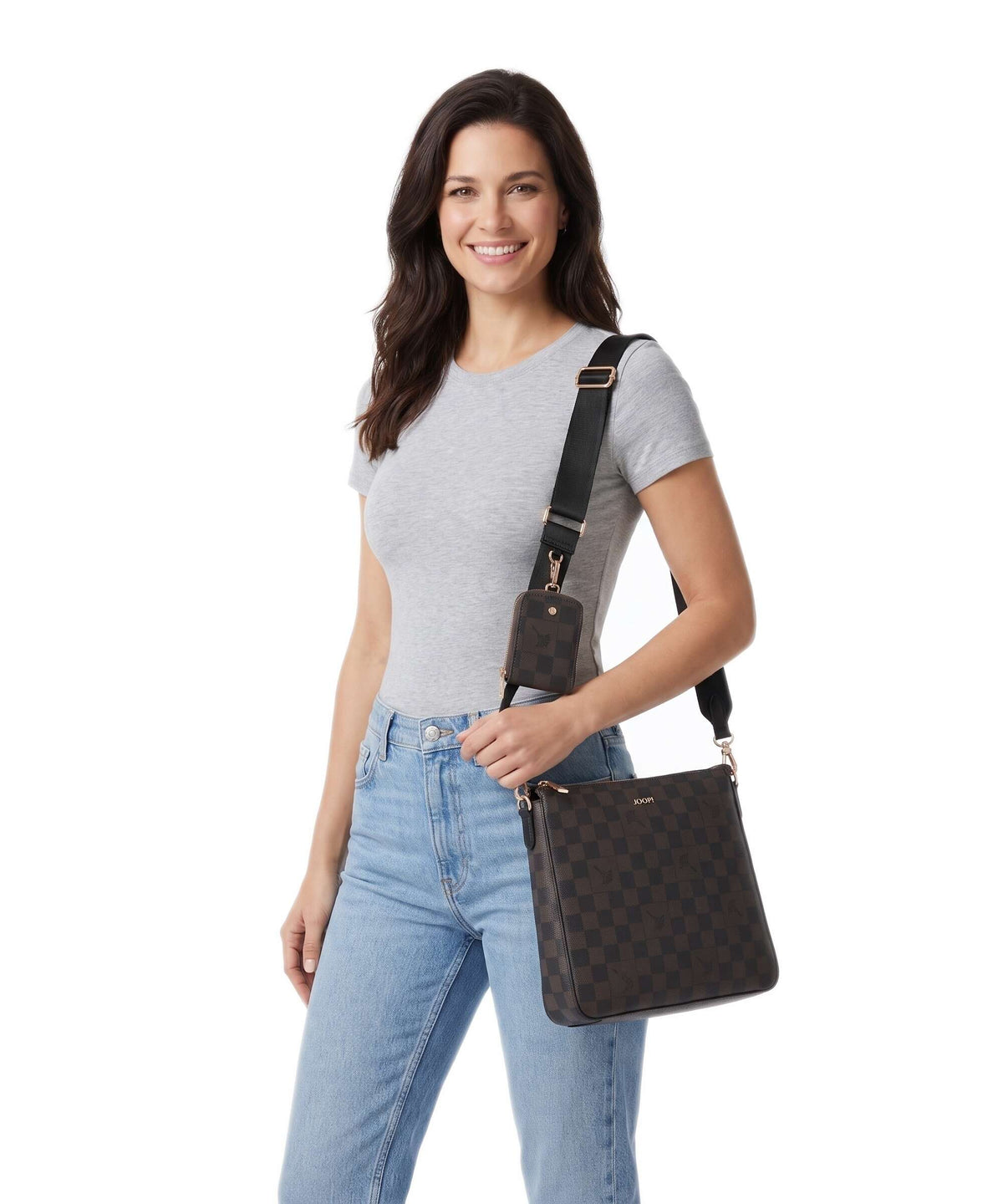 JOOP! Cortina Piazza Jasmina Crossbody bag seal brown