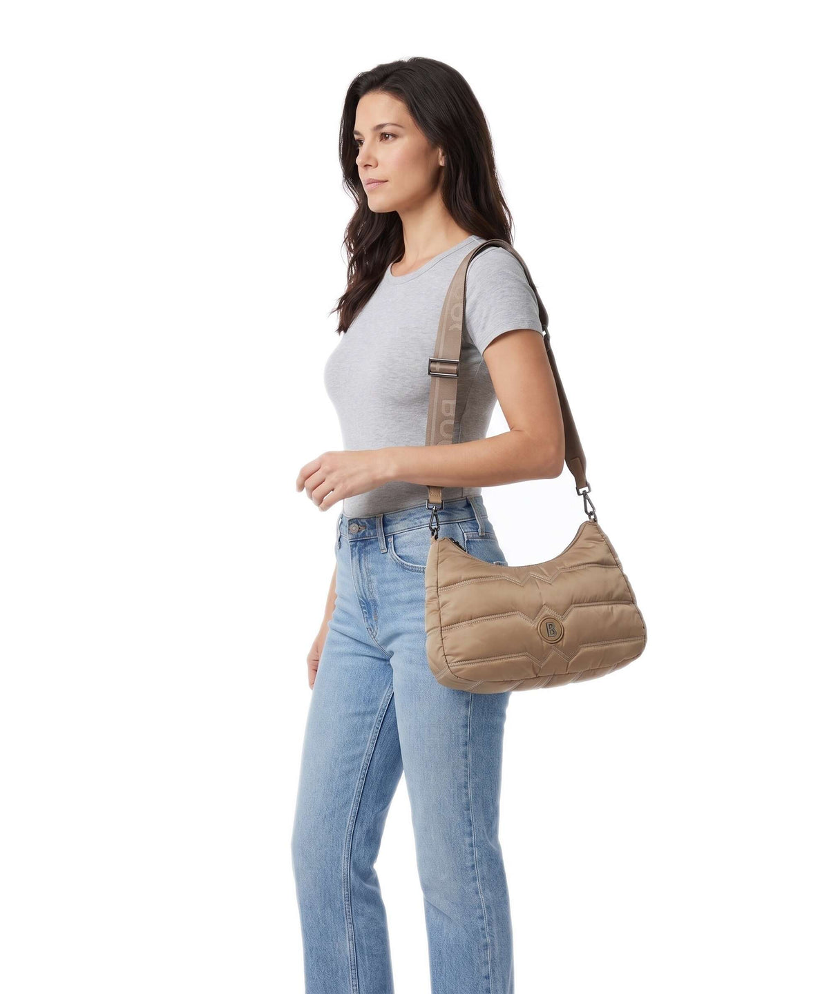 Bogner Wallis Tessuto Odette Crossbody bag brown sugar