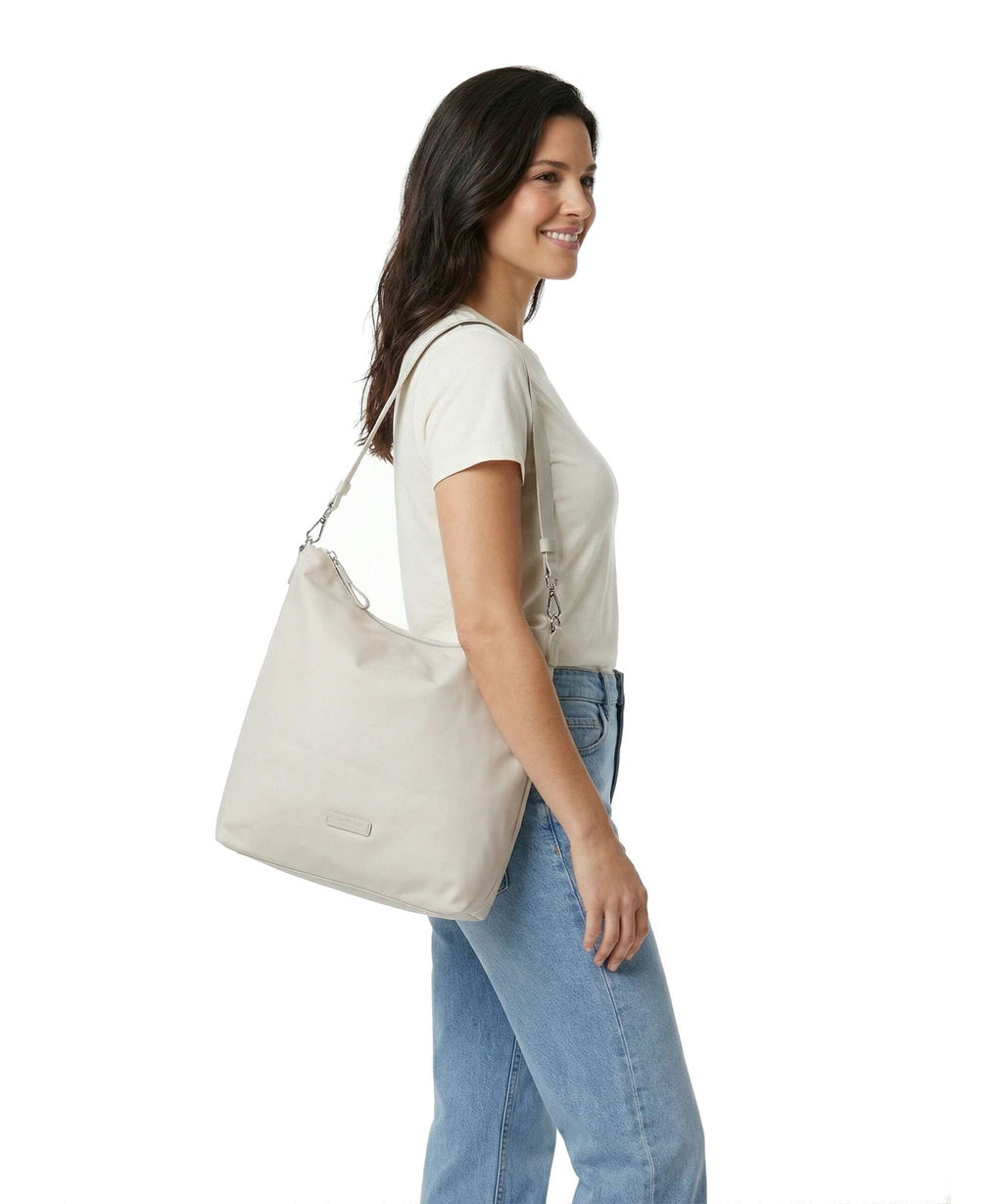 Marc O'Polo Amelie M Hobo bag grey silk