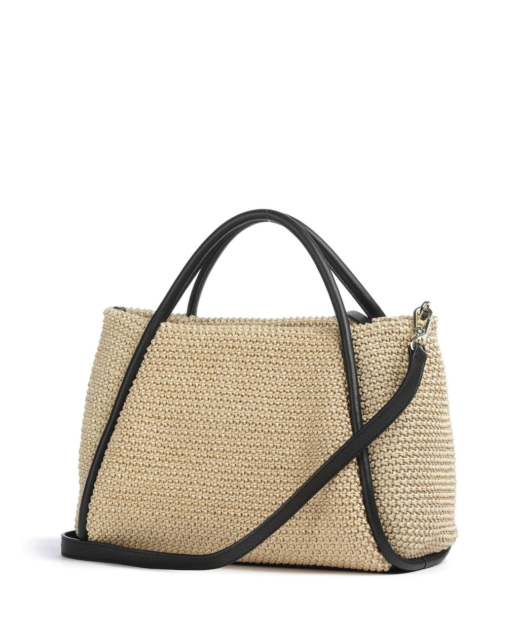 Abro Maglia Raffia Willow Handbag natural/black