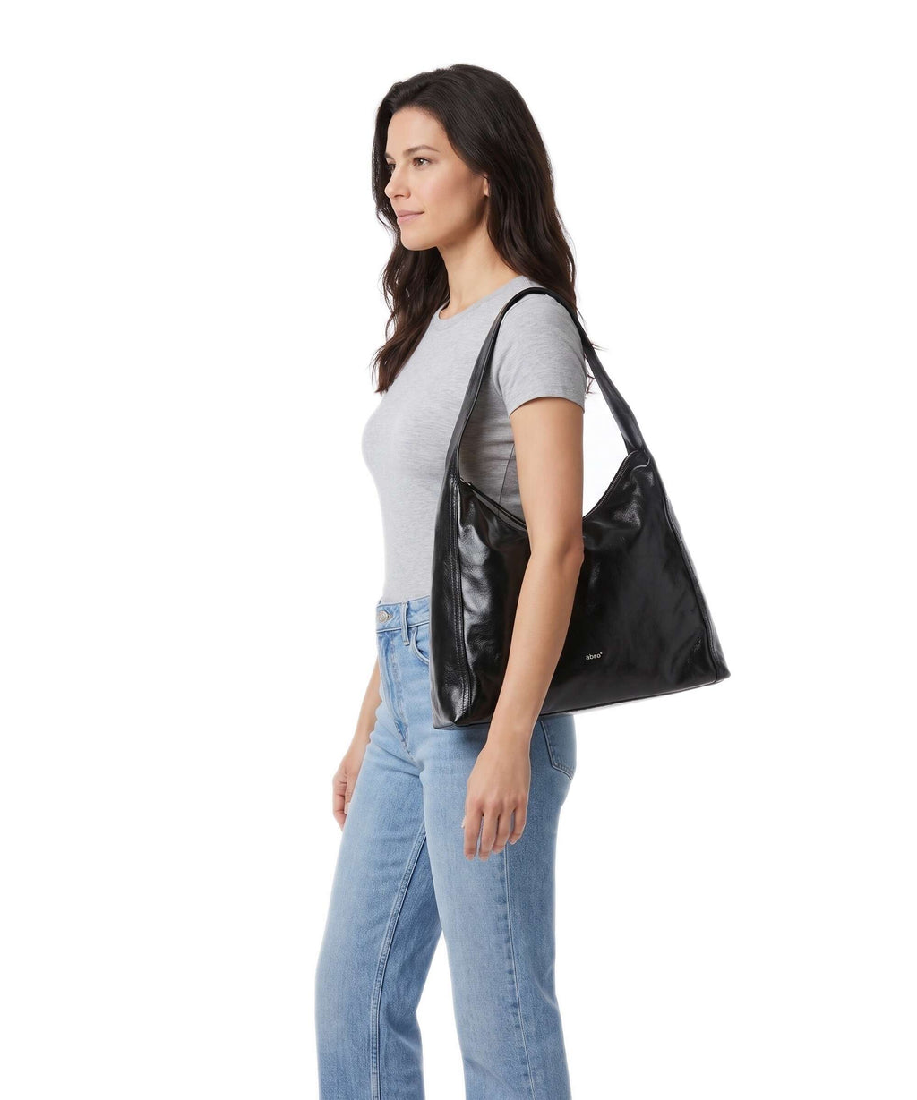Abro Dioniso Amber Hobo bag black/nickel