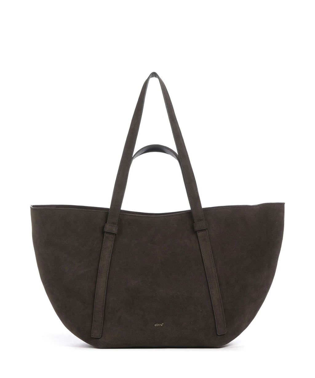Abro Suede Cosmo Large Tote bag dark brown
