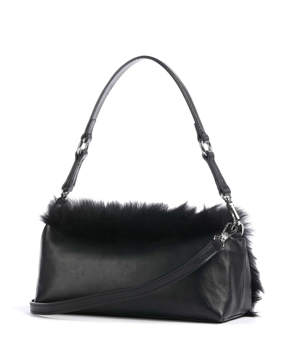 Abro Shearling Mila Shoulder bag black/nickel