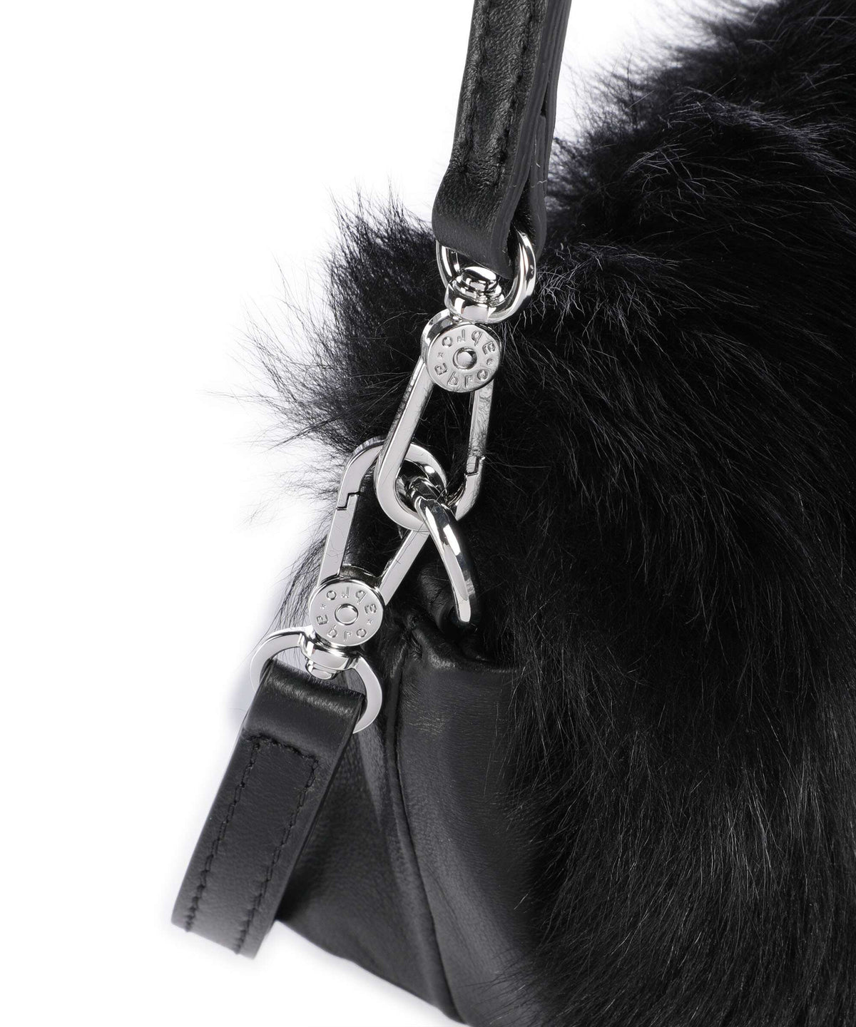 Abro Shearling Mila Shoulder bag black/nickel