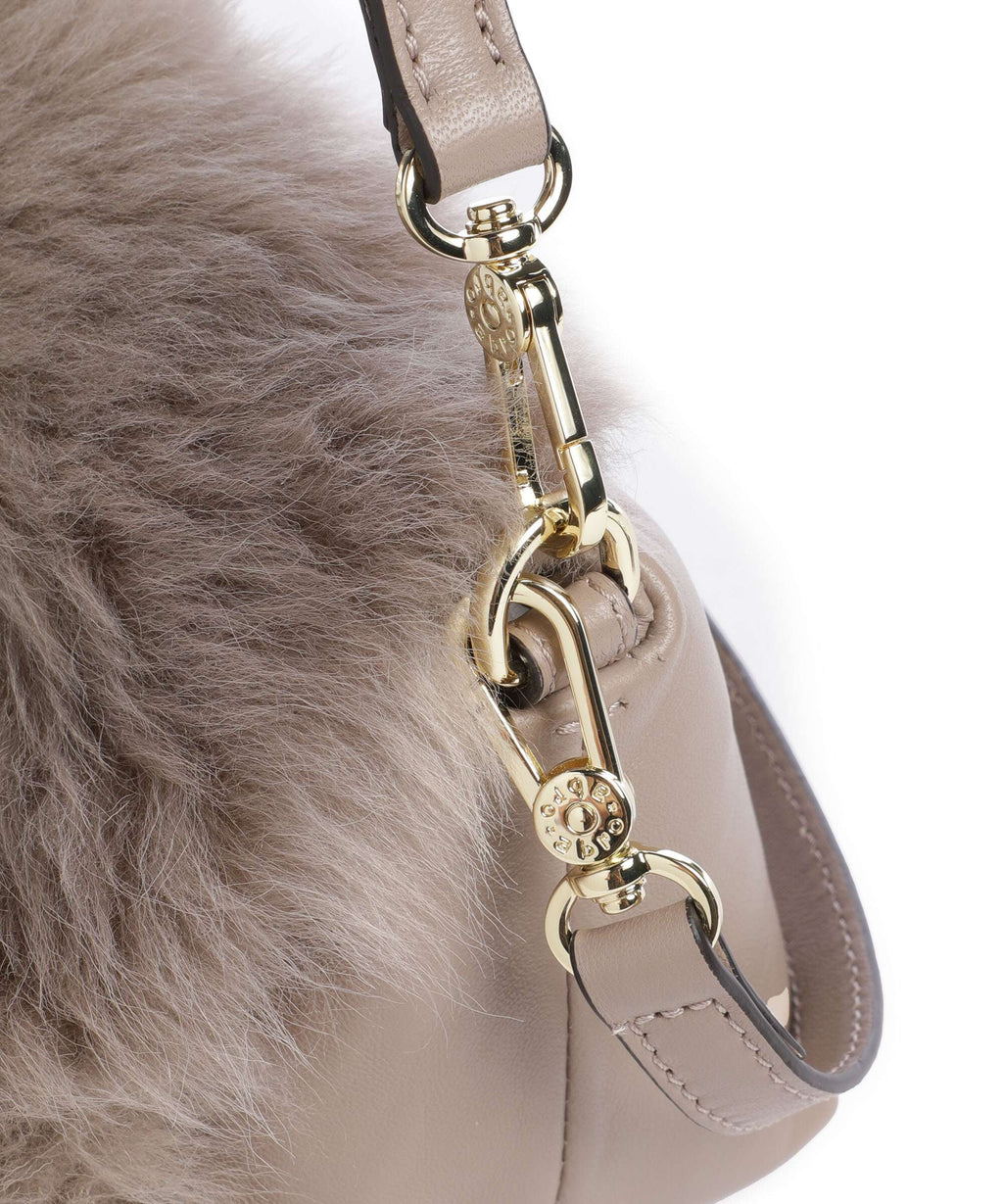 Abro Shearling Mila Shoulder bag siena