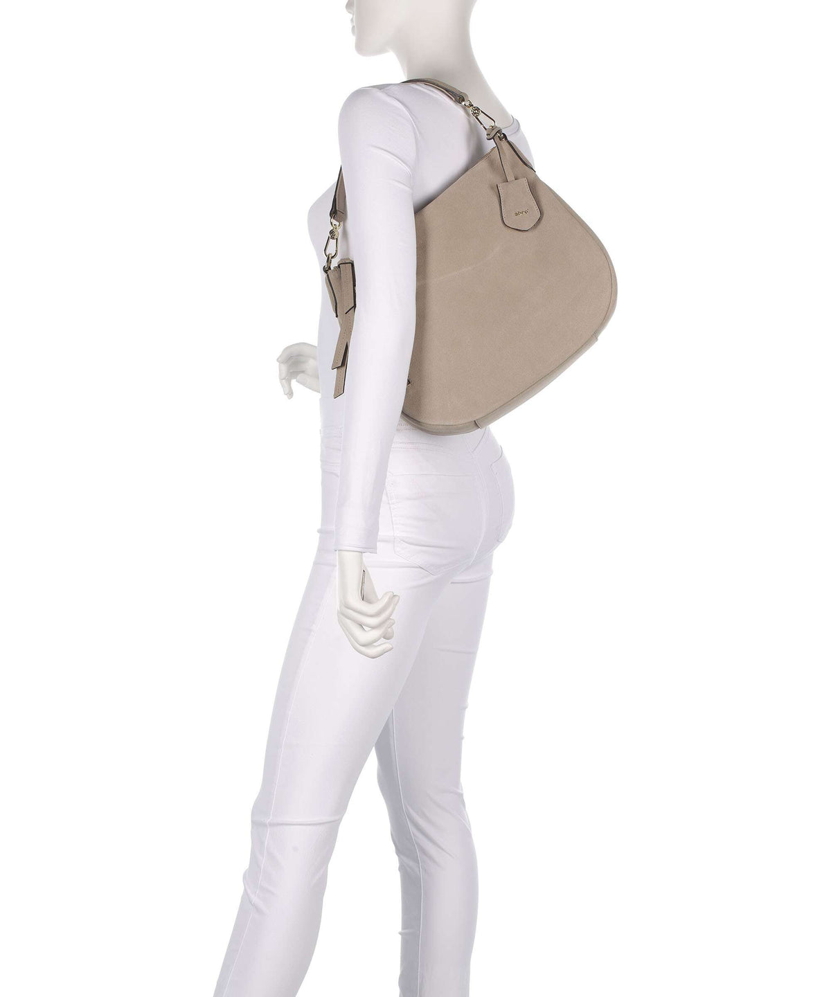 Abro Suede Juna Small Hobo bag siena