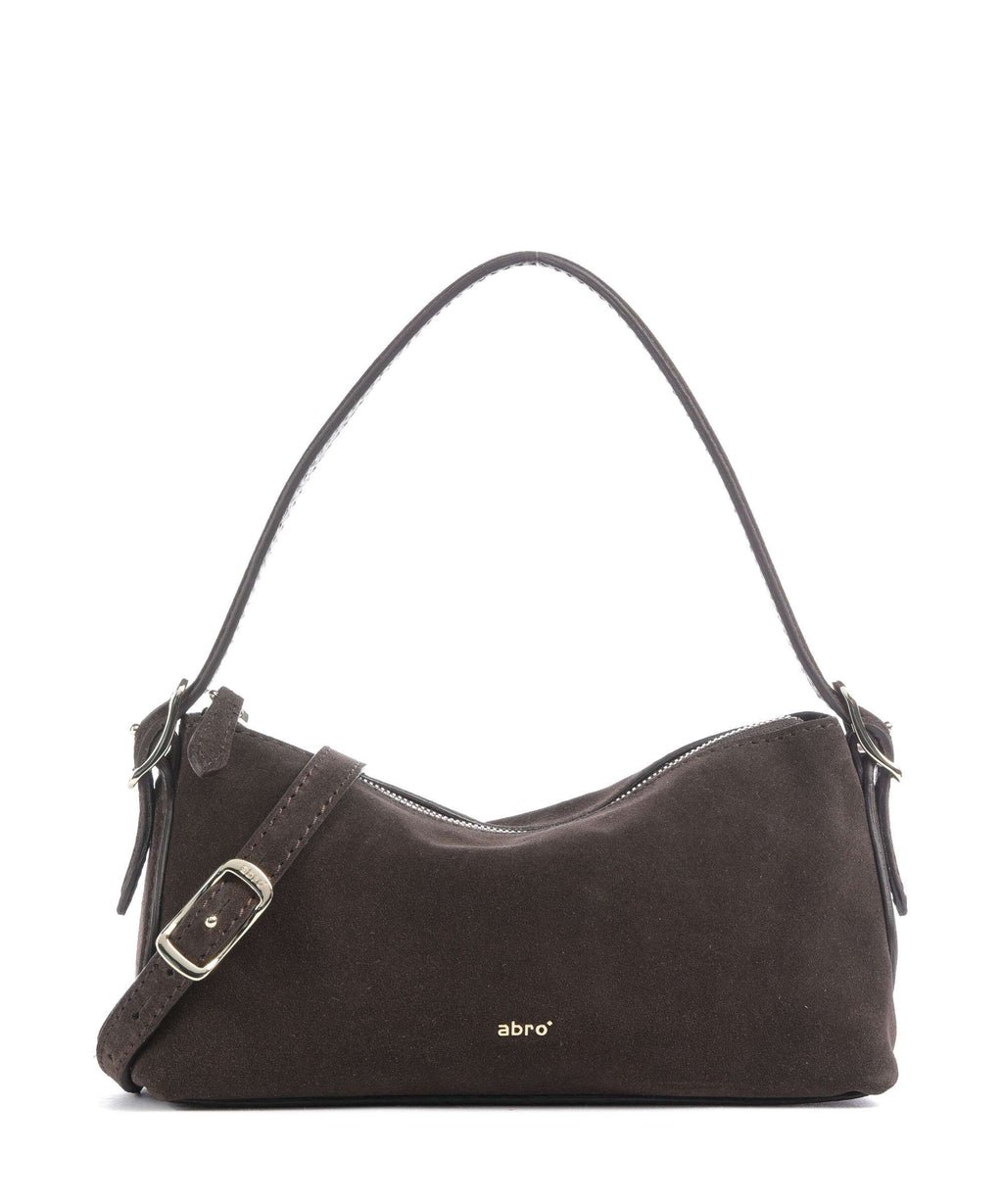 Abro Suede Carina Shoulder bag dark brown