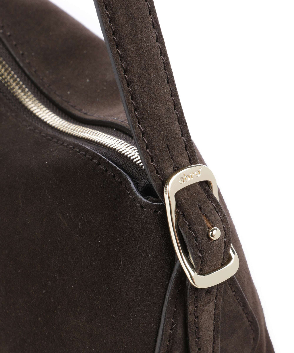 Abro Suede Carina Shoulder bag dark brown