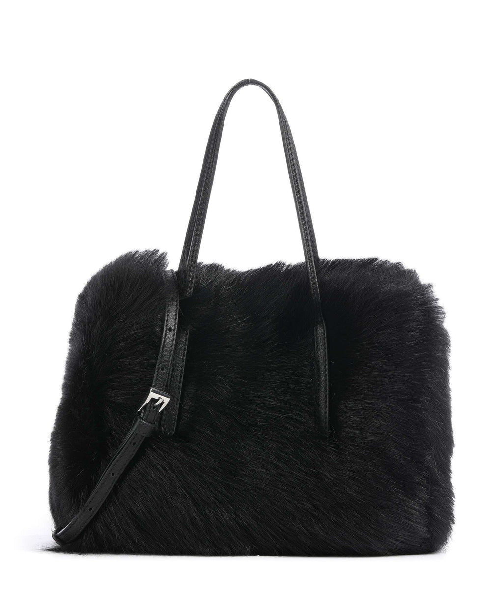 Abro Shearling Noelle Handbag black/nickel