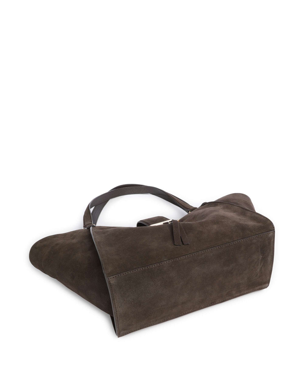 Abro Suede Temi Tote bag dark brown
