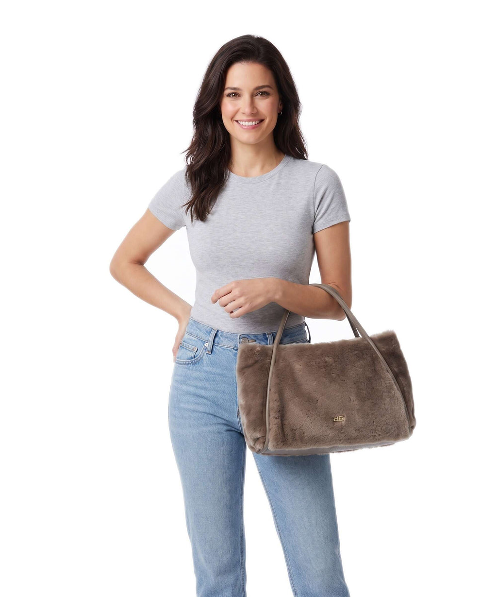 Abro Shearling Willow Handbag tope
