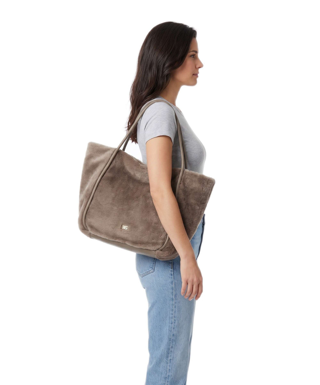 Abro Shearling Willow Tote bag tope