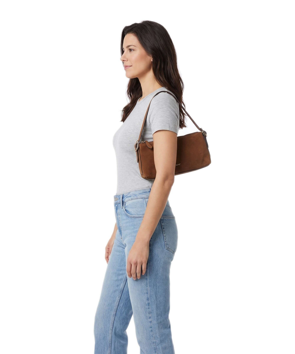 Abro Suede Carina Shoulder bag cuoio
