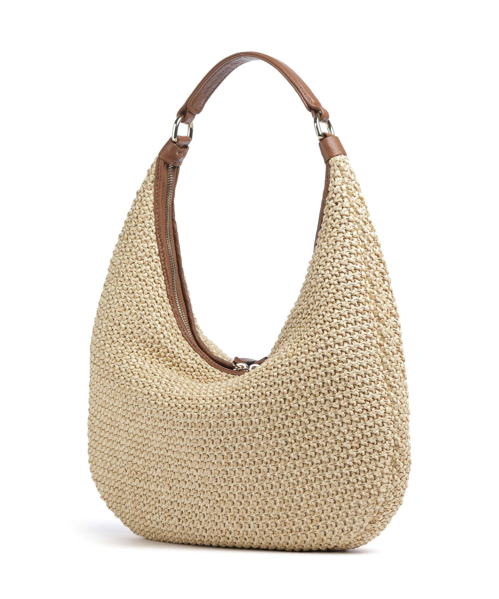 Abro Maglia Raffia Nana Small Hobo bag natural/nut