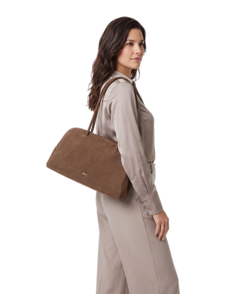 Abro Suede Amara Shoulder bag wood