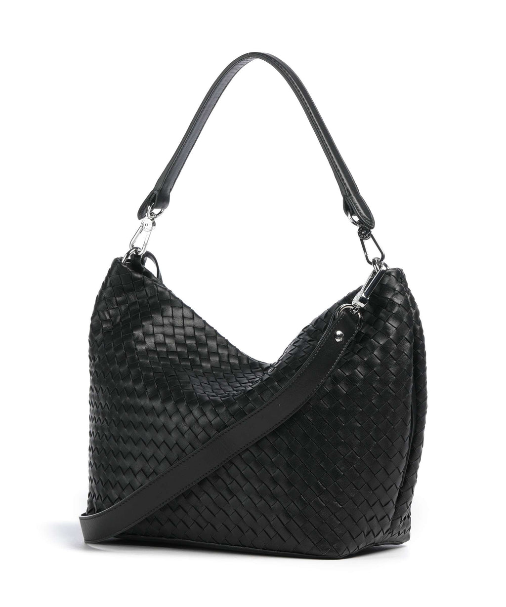 Abro Piuma Ebony Hobo bag black/nickel