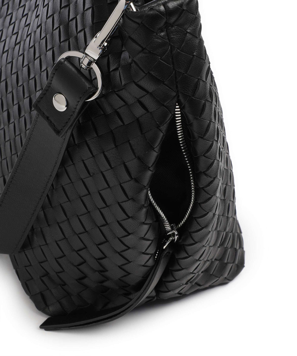 Abro Piuma Ebony Hobo bag black/nickel