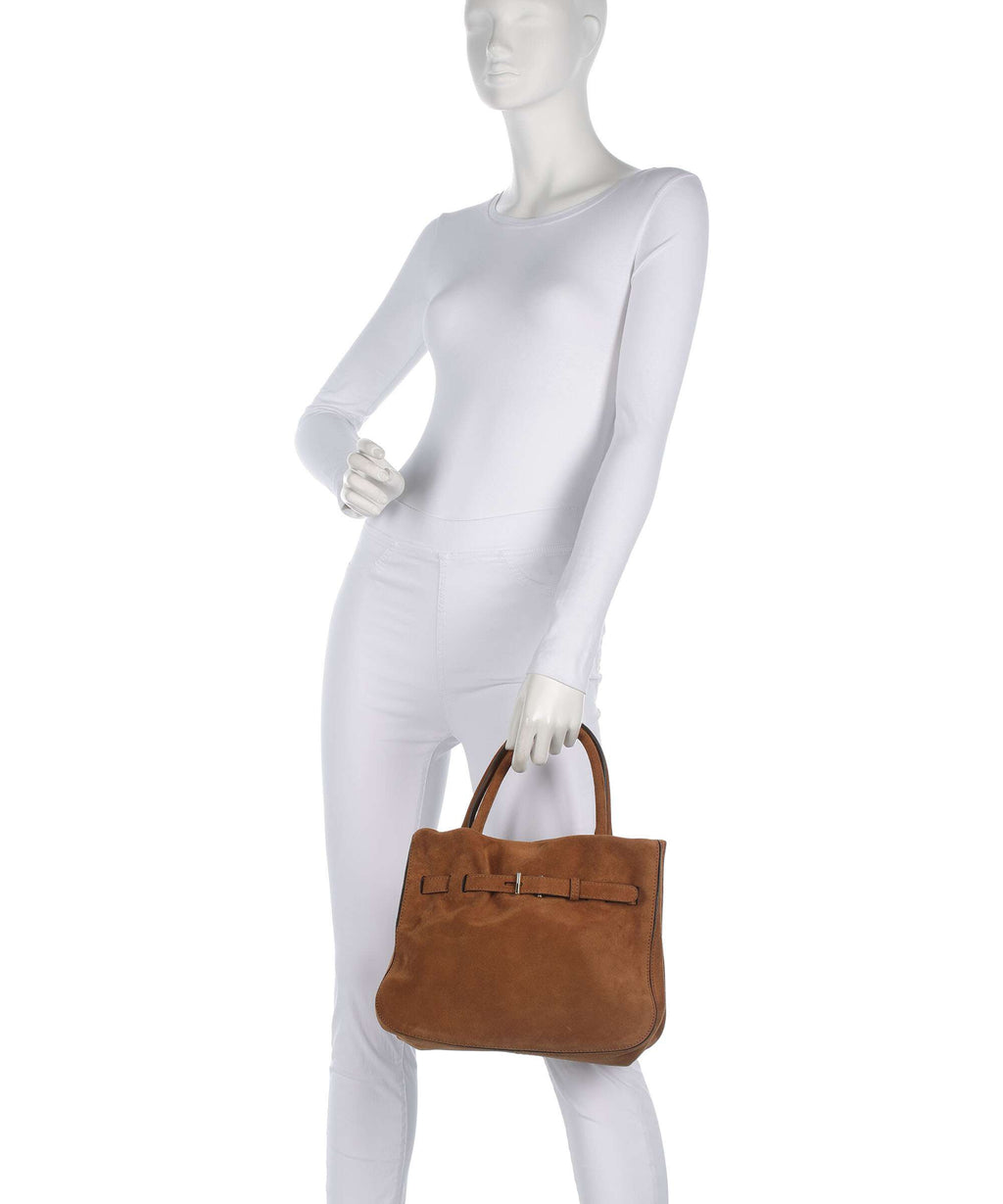 Abro Suede Jill Handbag cuoio