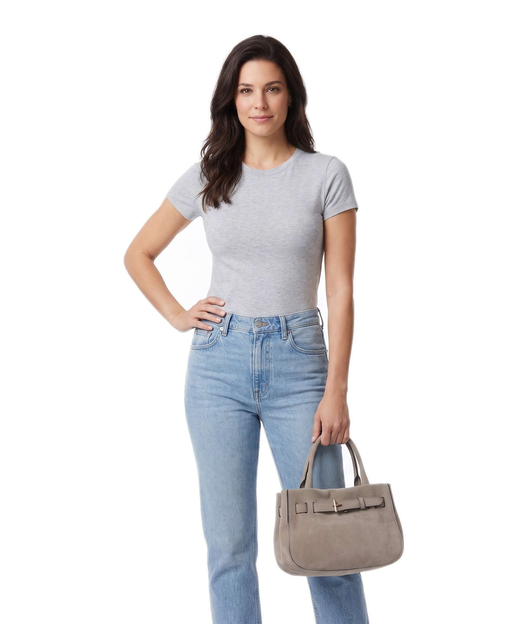 Abro Suede Jill Handbag siena