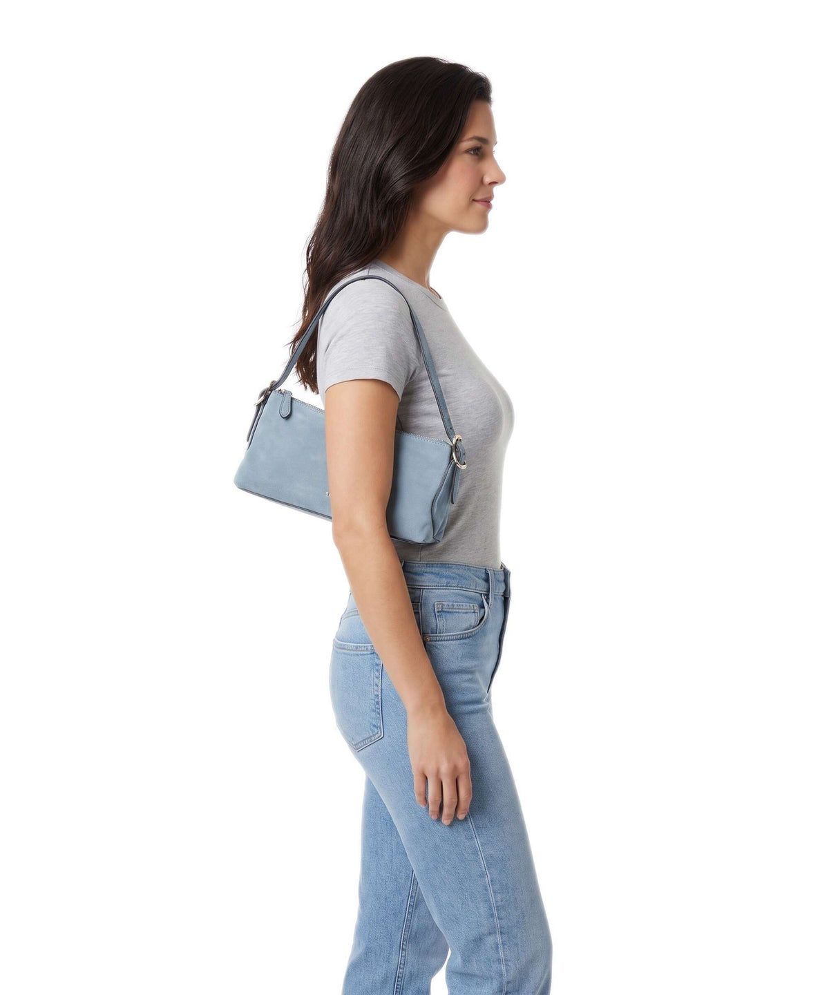 Abro Suede Carina Shoulder bag sapphire