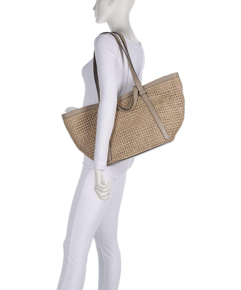 Abro Raffia Cordino Cosmo Large Tote bag siena