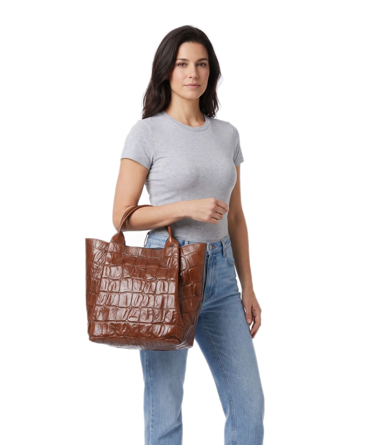 Abro Maxi Cocco Essential Medium Handbag caramel/cognac