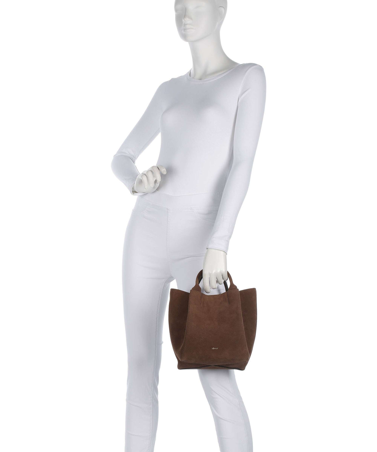 Abro Suede Essential Small Handbag wood