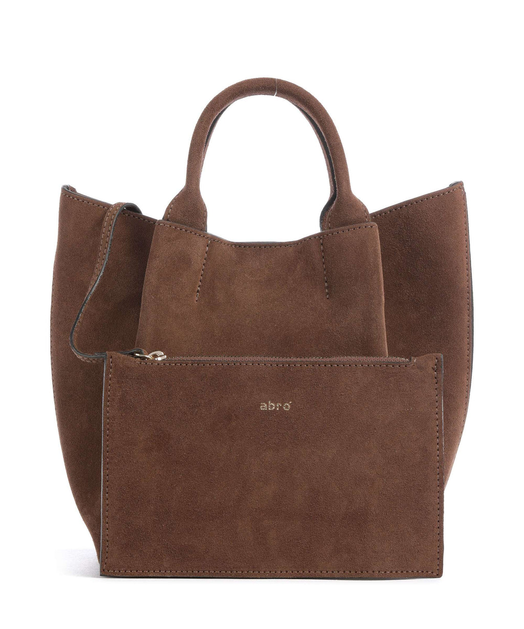 Abro Suede Essential Small Handbag wood
