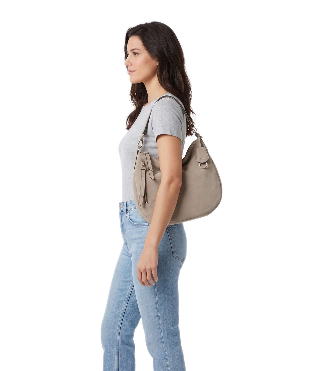 Abro Suede Juna Small Hobo bag siena