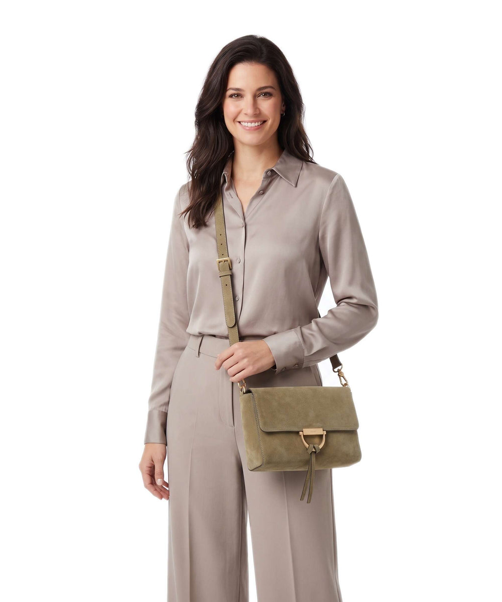 Abro Suede Temi Shoulder bag mud