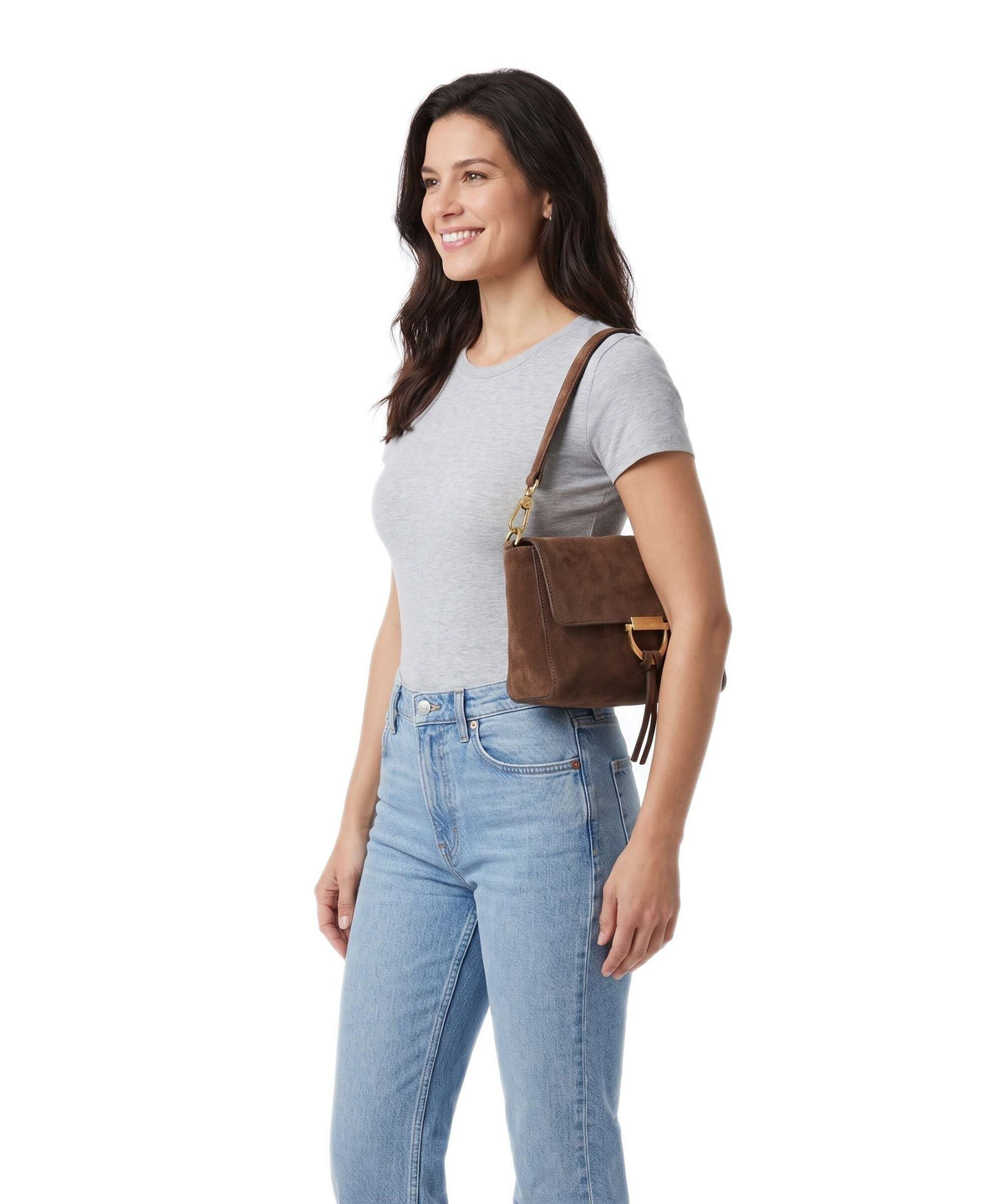 Abro Suede Temi Shoulder bag wood