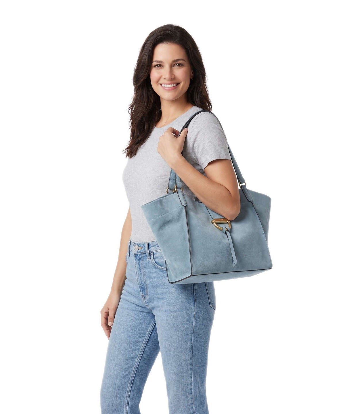 Abro Suede Temi Tote bag sapphire