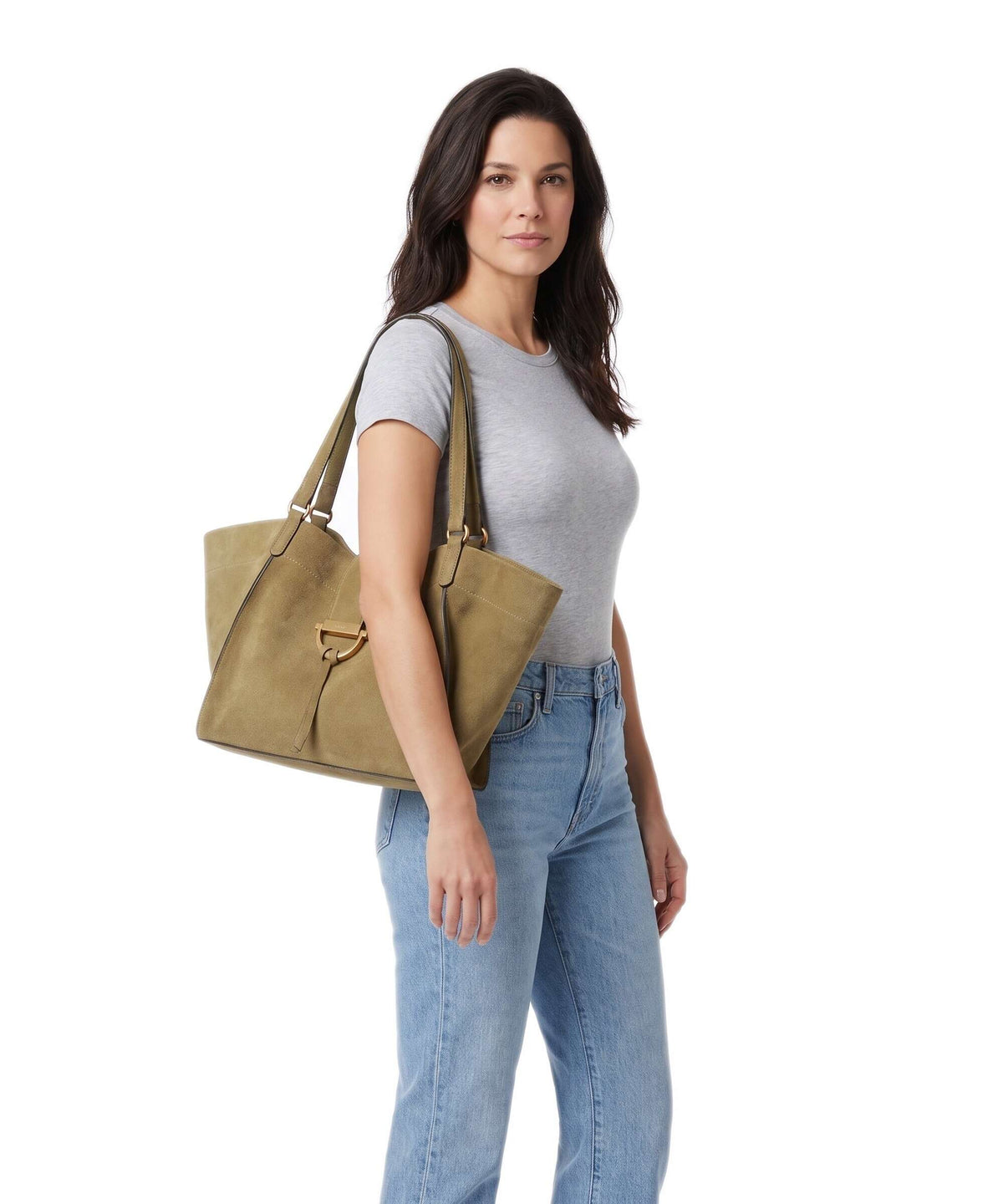 Abro Suede Temi Tote bag mud