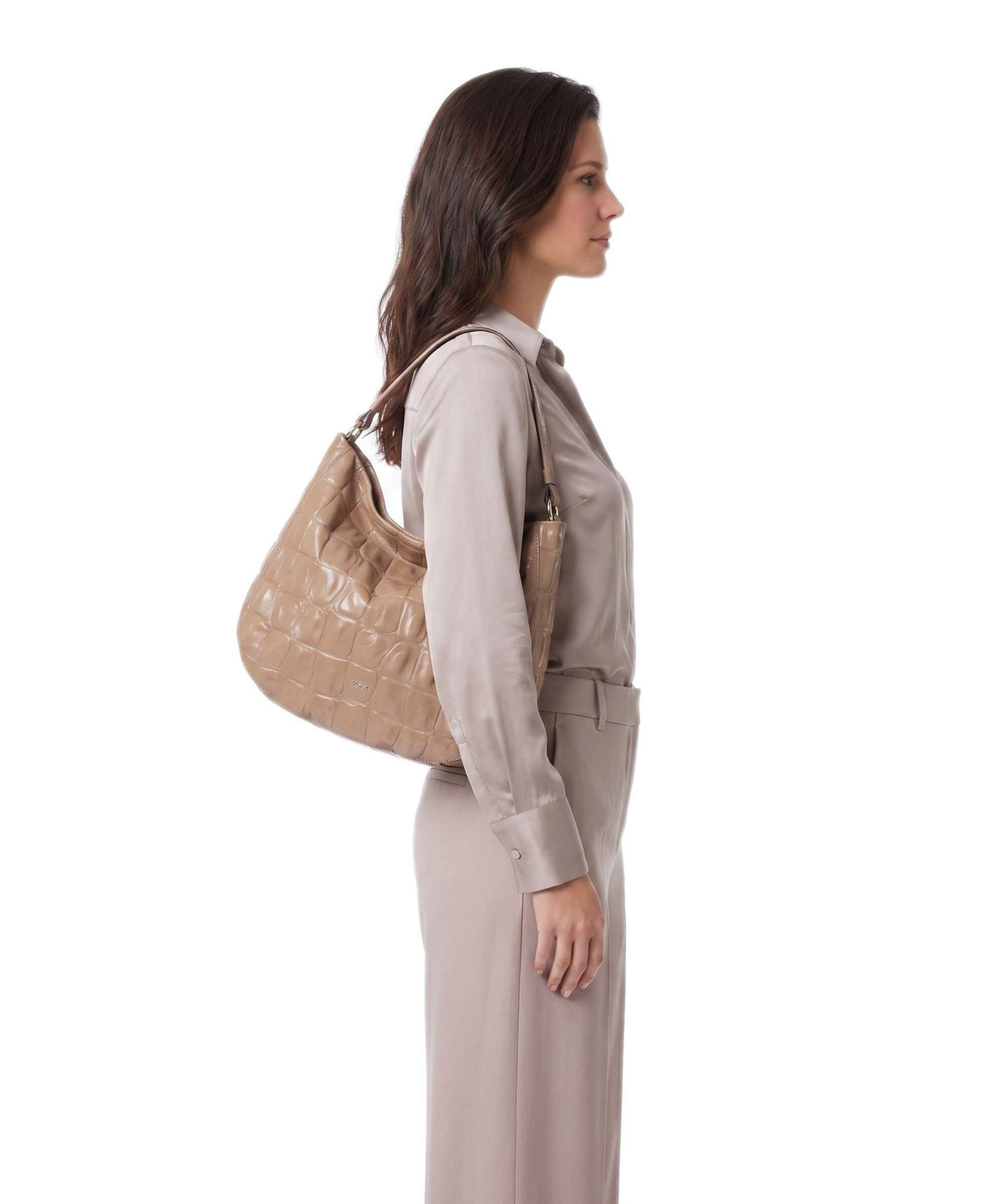 Abro Maxxi Cocco Mia Hobo bag cappuccino