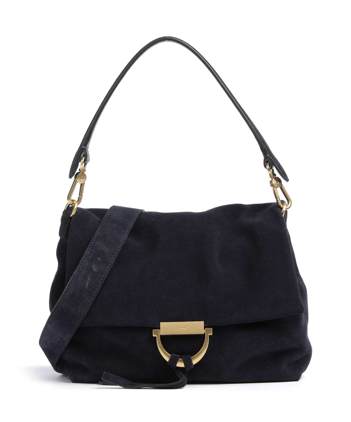 Abro Suede Temi Medium Shoulder bag navy