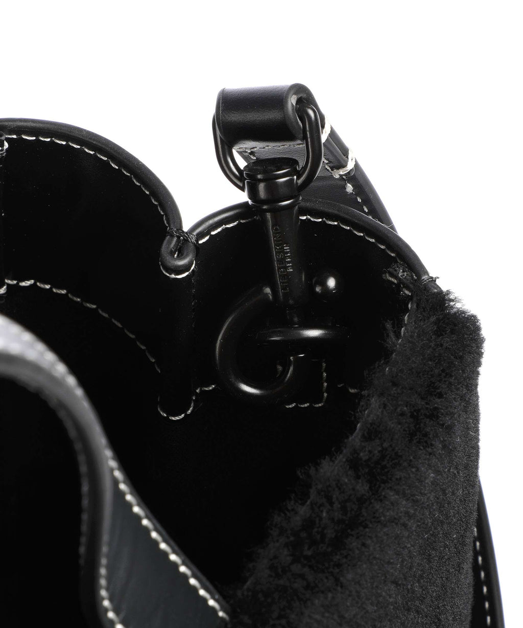 Liebeskind Paper Bag Shearling M Handbag black