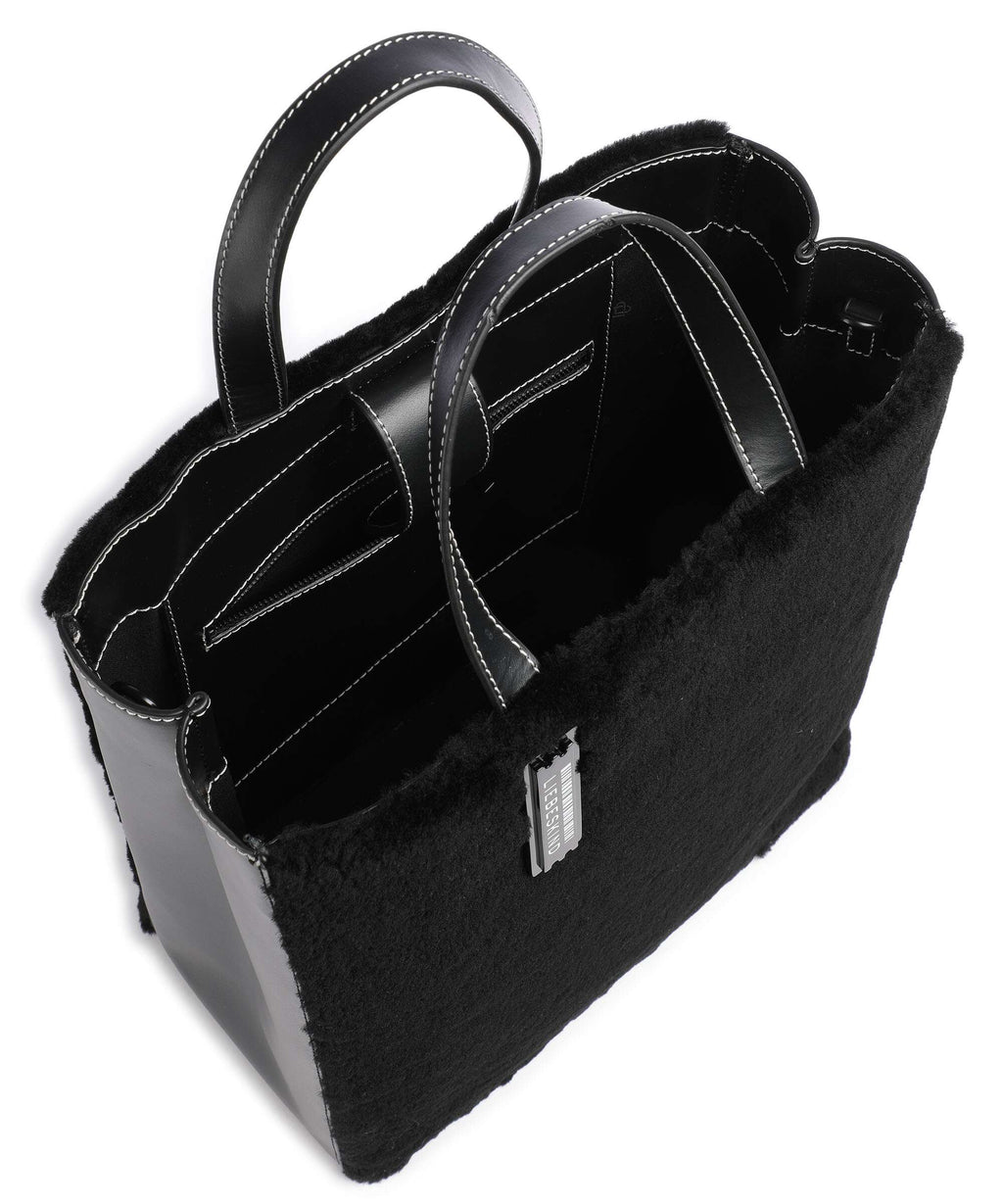 Liebeskind Paper Bag Shearling M Handbag black