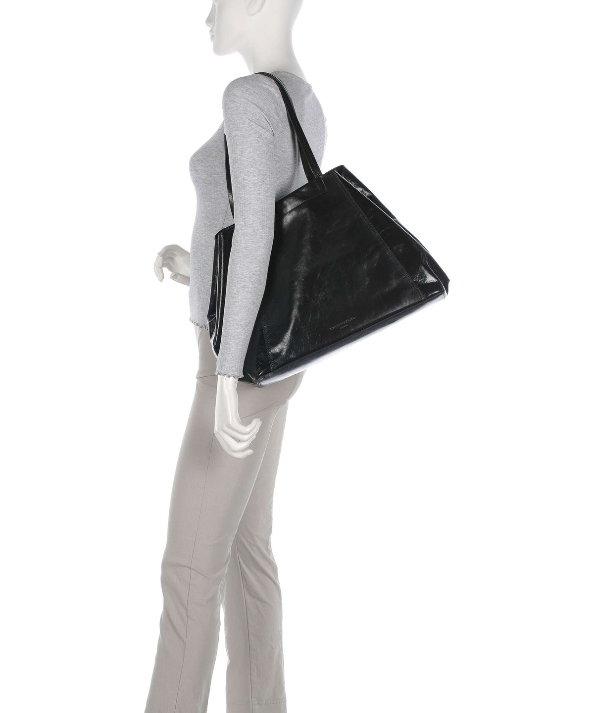 Liebeskind Chudy Paper Touch Crinkle L Tote bag black