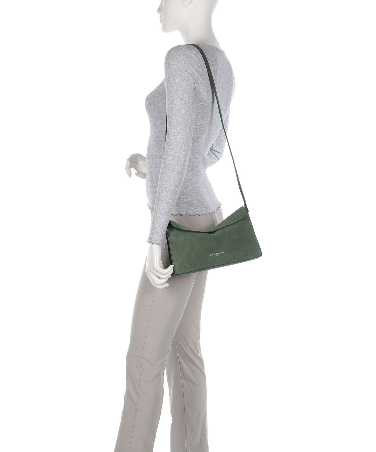 Liebeskind Lora Suede S Crossbody bag cypress green