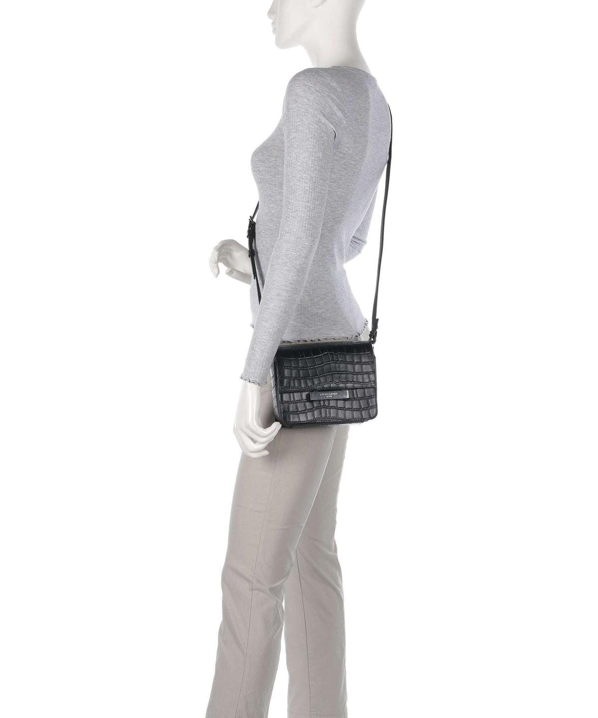 Liebeskind Alex New Croco S Crossbody bag black