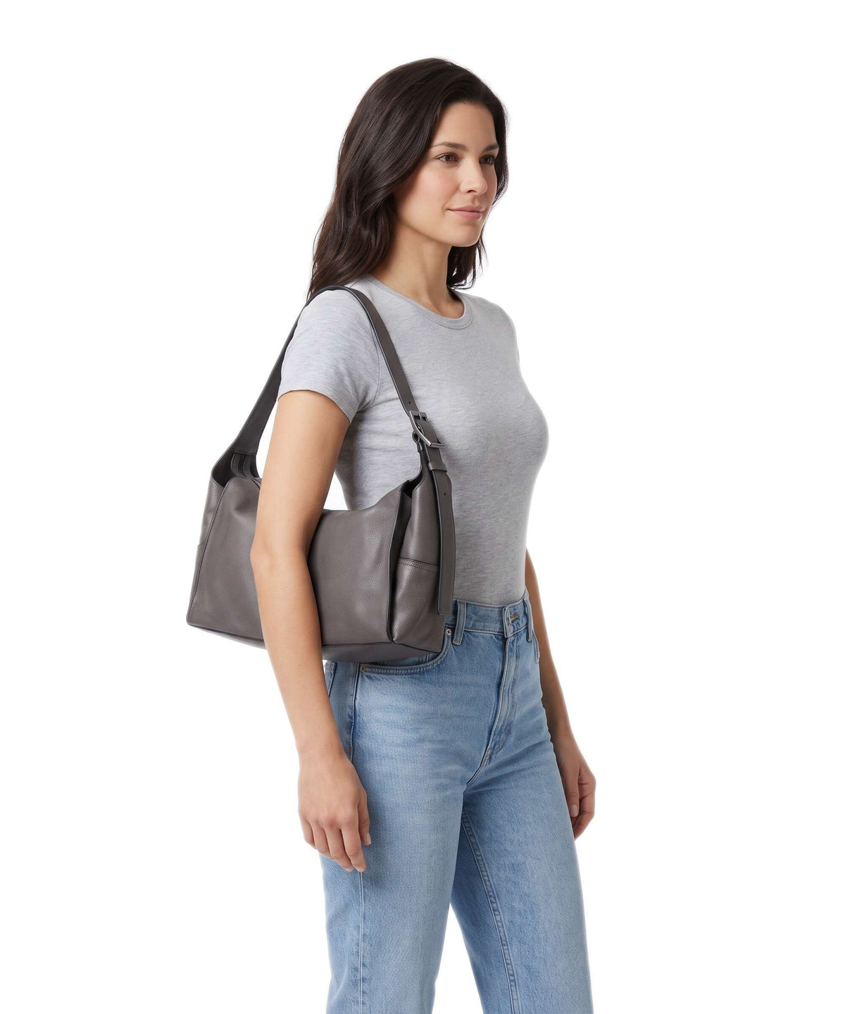 Liebeskind Lou 2 3D Leather M Hobo bag iron