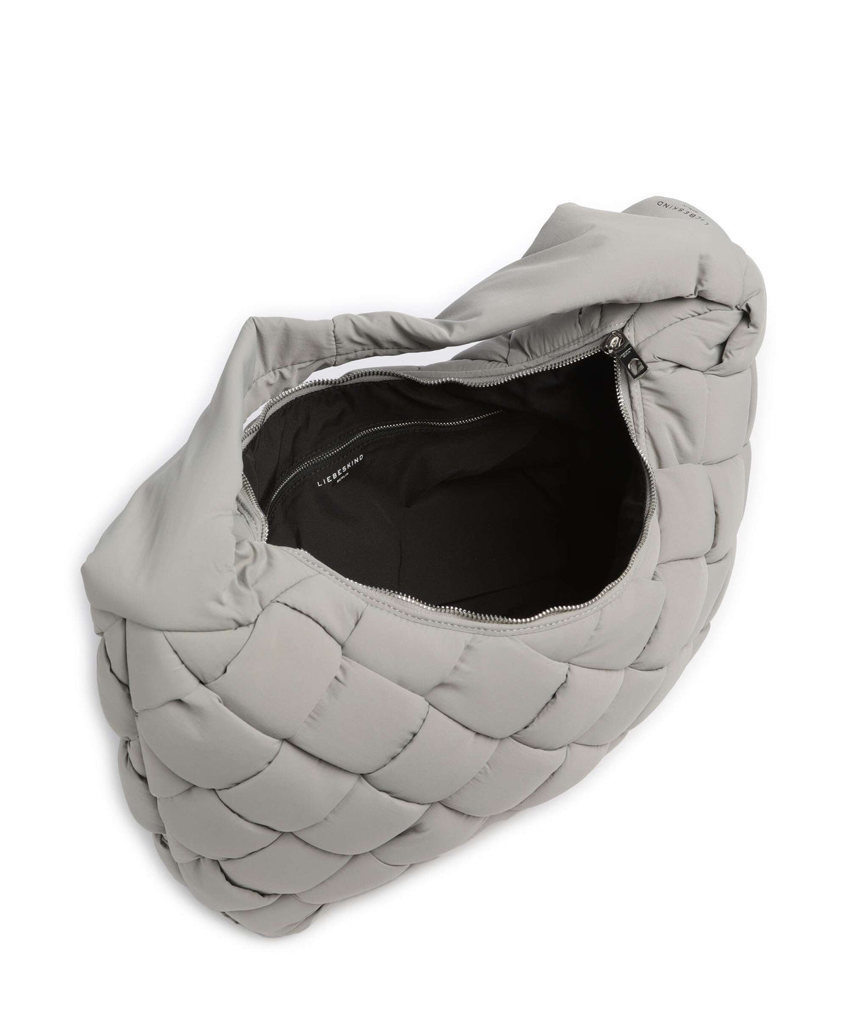 Liebeskind Bo Weaved Nylon L Hobo bag neutral grey