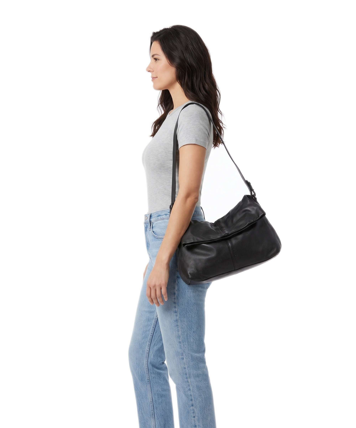 Liebeskind Fiona Sheep Natural M Hobo bag black