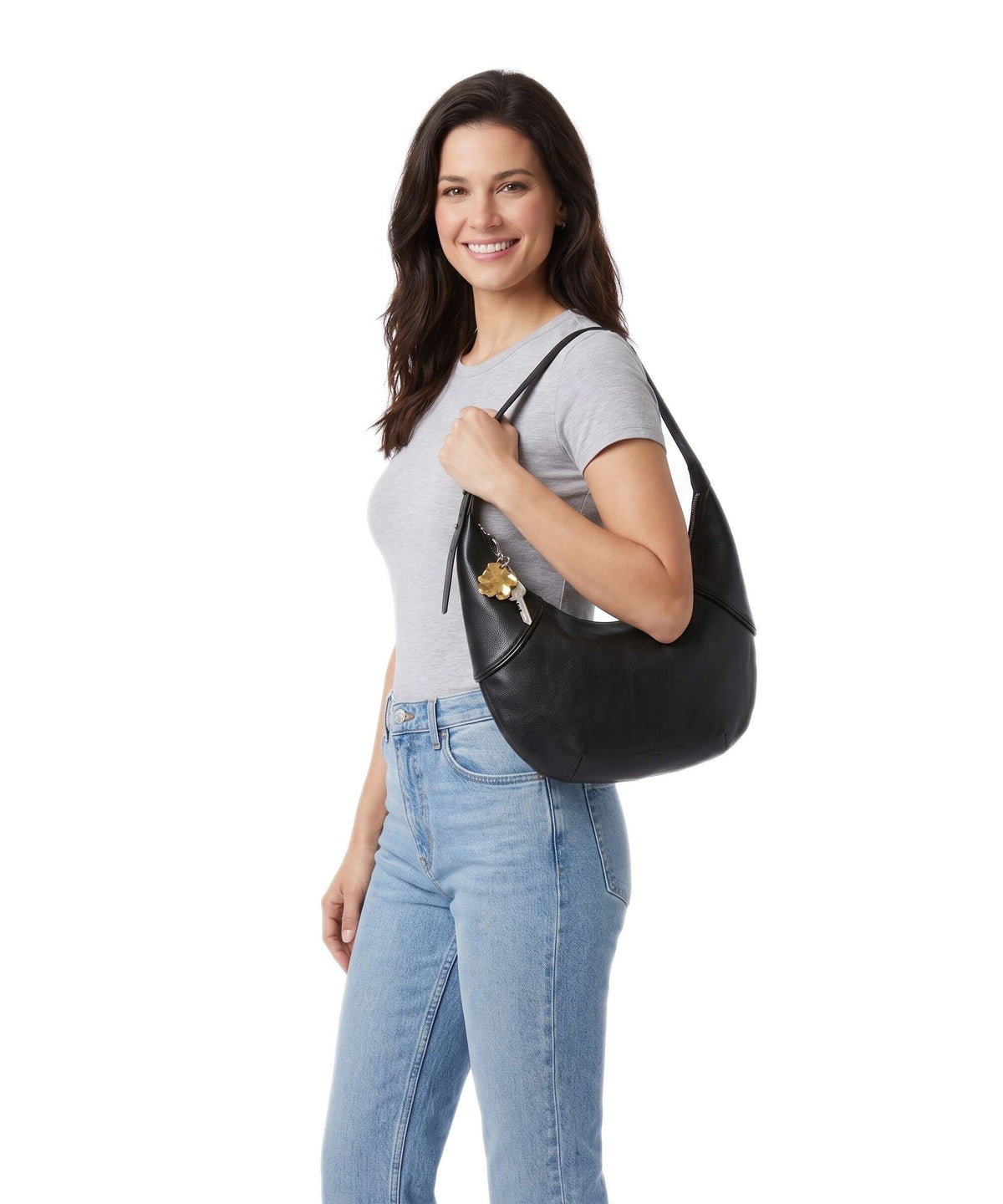 Liebeskind Ryker Cow Naturale M Hobo bag black
