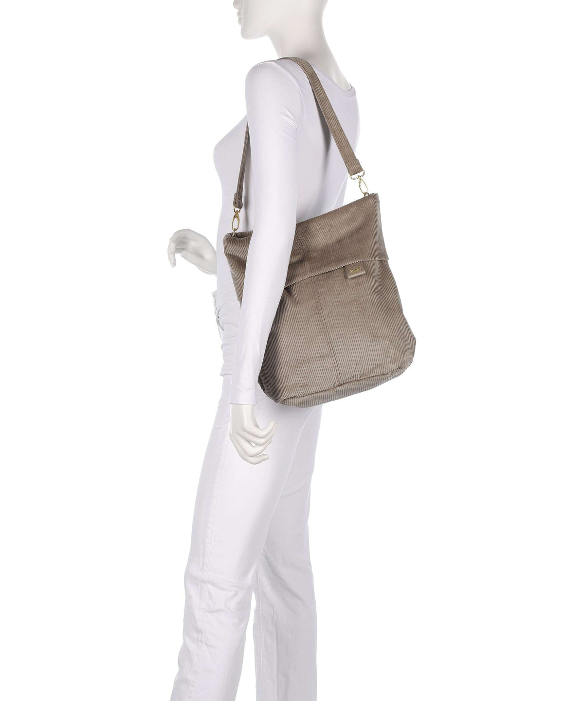 Zwei Mademoiselle.M M12 Hobo bag cord mocca