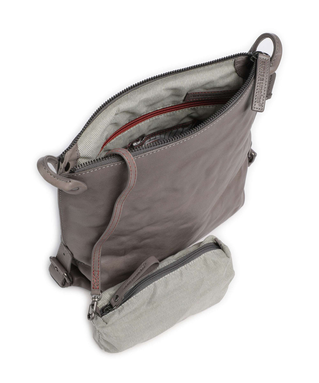 Aunts & Uncles Grandma's Luxury Club Mrs. Raisin Cookie Crossbody bag oyster grey