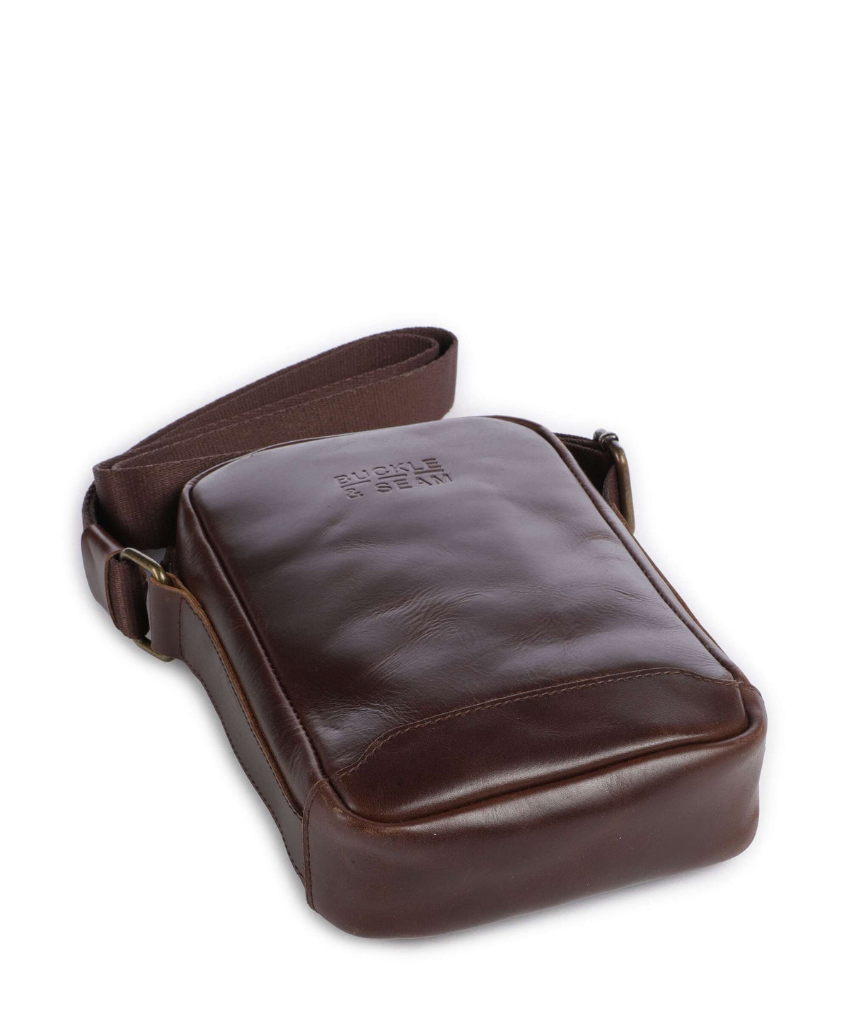 Buckle & Seam Crazy Horse Runner Crossbody bag brown